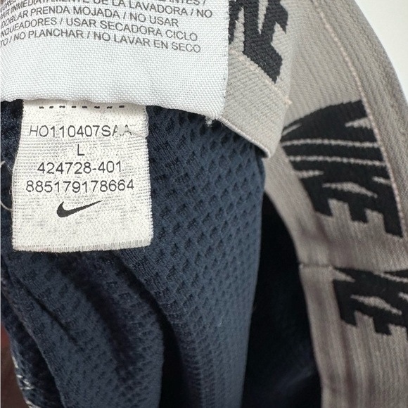 Nike Men's Navy Blue Dri Fit Track Pants Bottom Leg Zipper - Picture 10 of 16